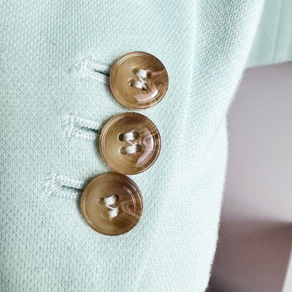 Talbots Sea-foam Green Plus Size Classic Blazer 16W - Picture 6 of 6